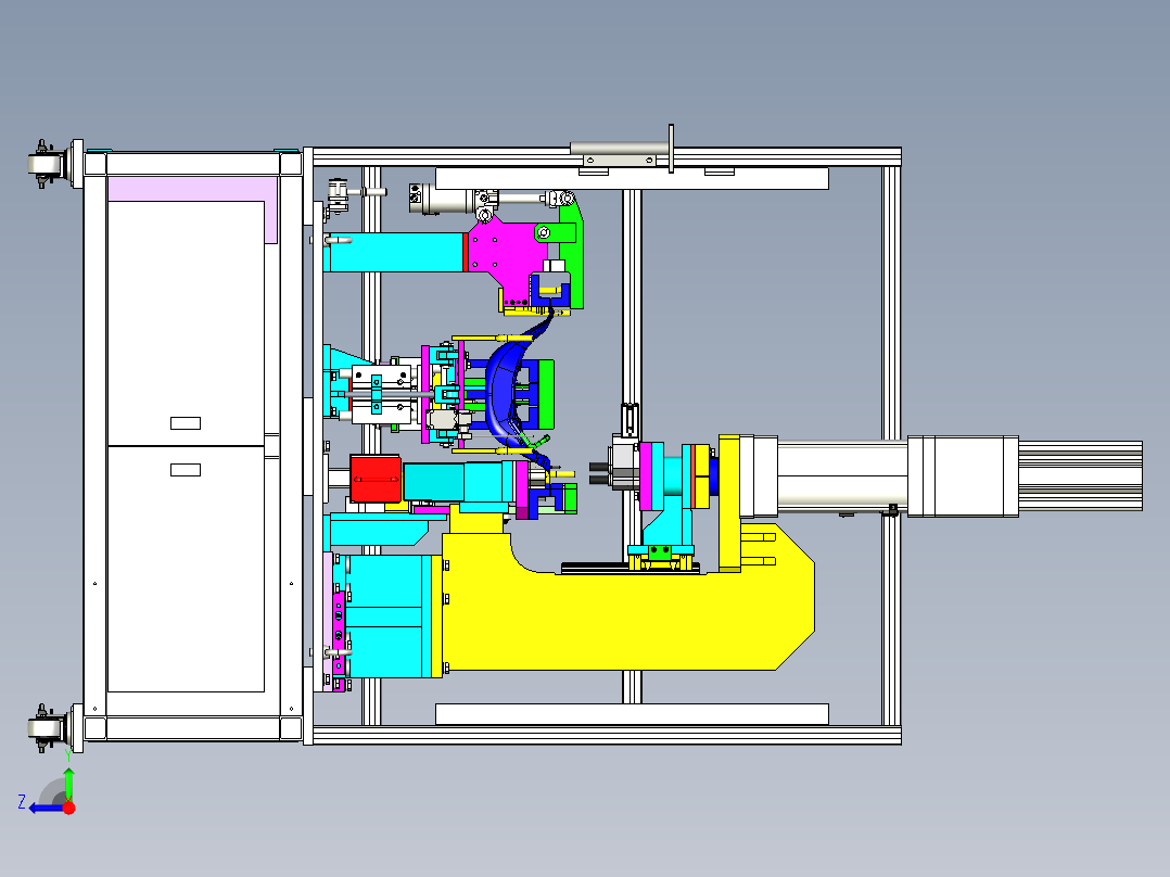 自动冲孔机右视图