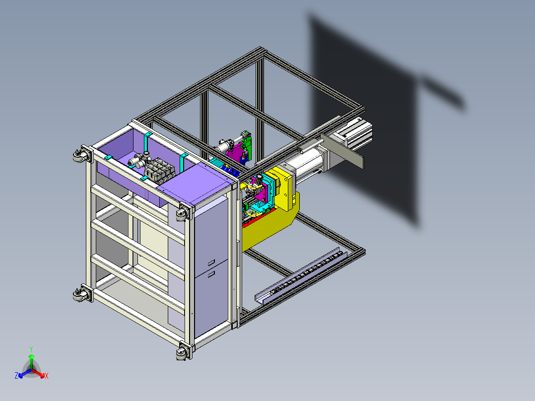 自动冲孔机正等轴测图