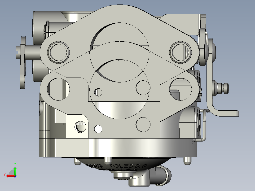 控制的分控式化油器后视图