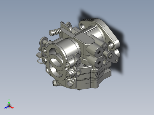 控制的分控式化油器正等轴测缩略图