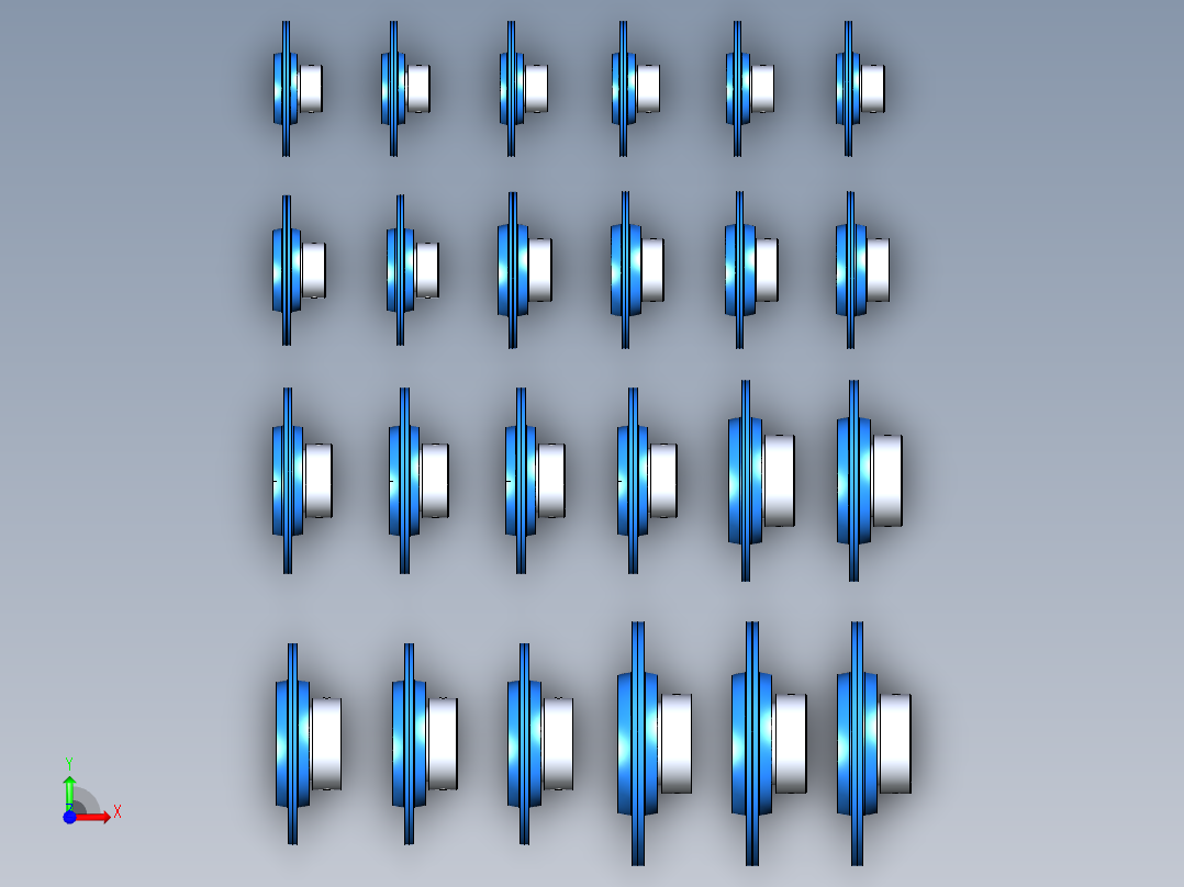 24种SAPF200带座轴承前视图