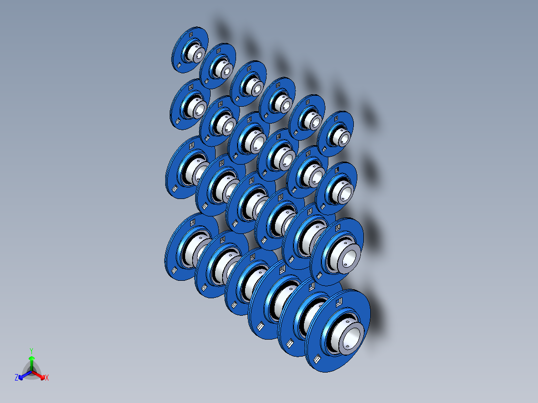24种SAPF200带座轴承正等轴测图
