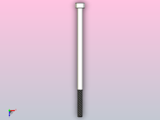 M4 x 0 7mm螺纹80mm长内六角螺钉.x_t俯视缩略图
