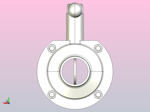 卫生级焊接式蝶阀DN38后视缩略图