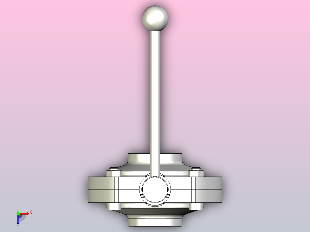 卫生级焊接式蝶阀DN38俯视图