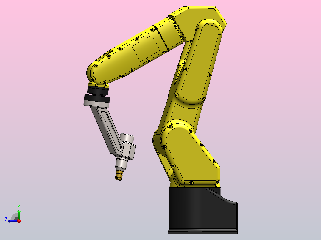 ABB机器人、机械臂右视图