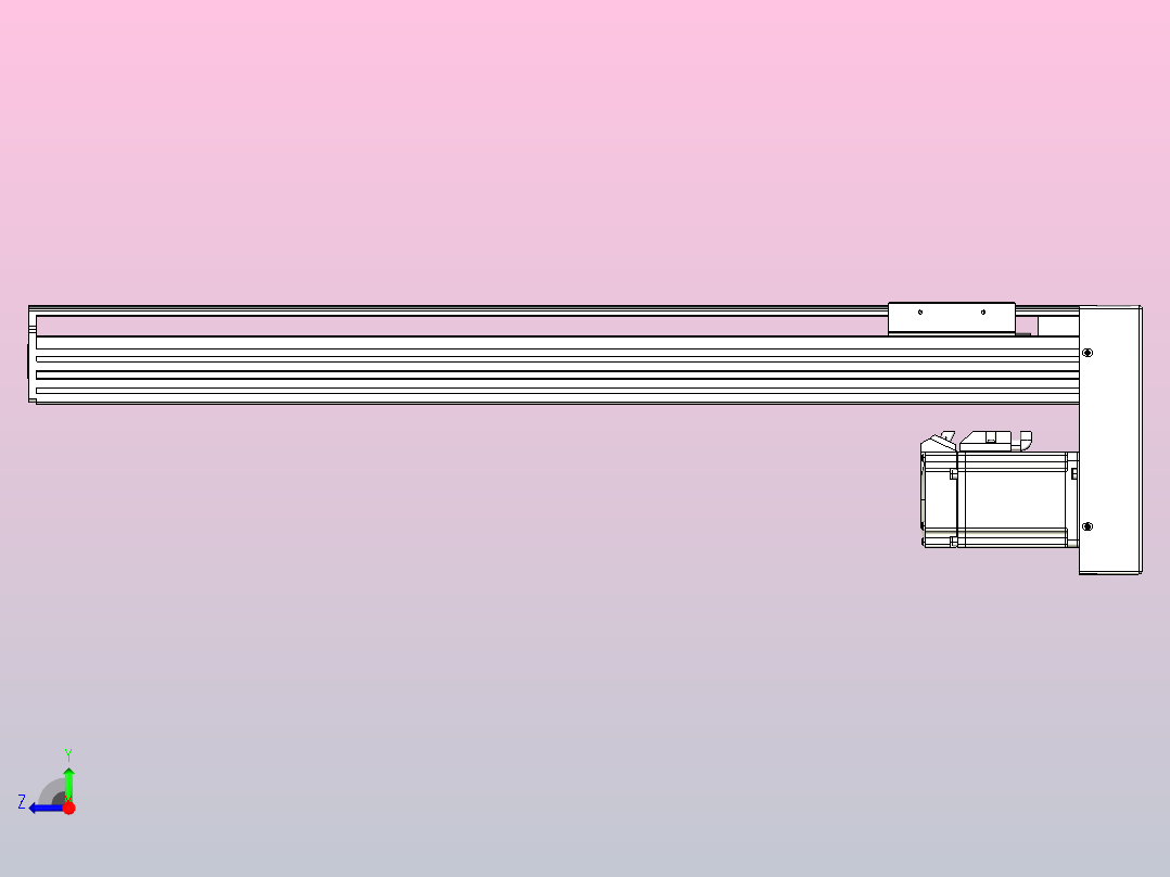 日规模组半封闭丝杆TPA-HNR-85D-1610C-L500-MP-C-P20-N3右视图