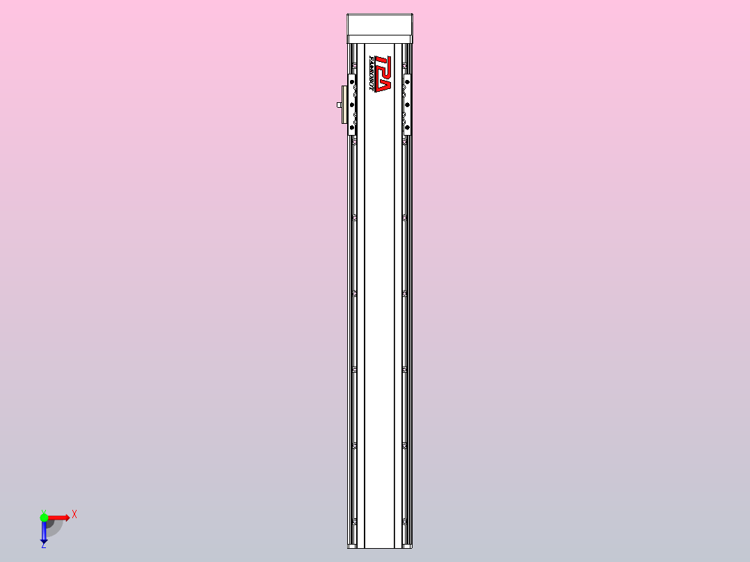 日规模组半封闭丝杆TPA-HNR-85D-1610C-L500-MP-C-P20-N3俯视图