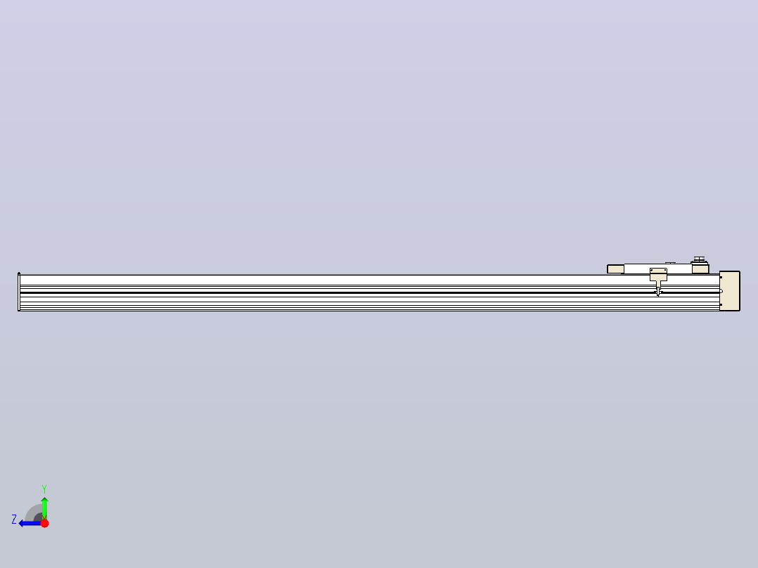 滚珠丝杠直线轴带导轨全封闭TPA-HCR-220D-3210C-L1700-MR-C-P1K-N3右视图
