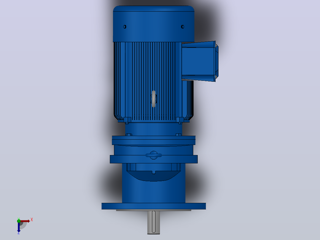 RXF77法兰轴伸式安装斜齿轮减速机RX77-Y1.1-4P-90S-M1-0°-Φ250俯视图