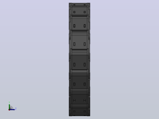 弯曲半径125内高25两侧打开型DB封闭式拖链_DMD25CDBA-25-38-125R-30(2)左视缩略图