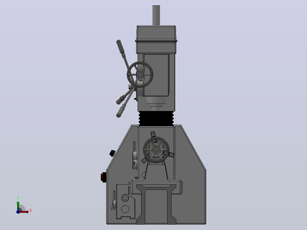 小型钻车床3D模型_914前视图