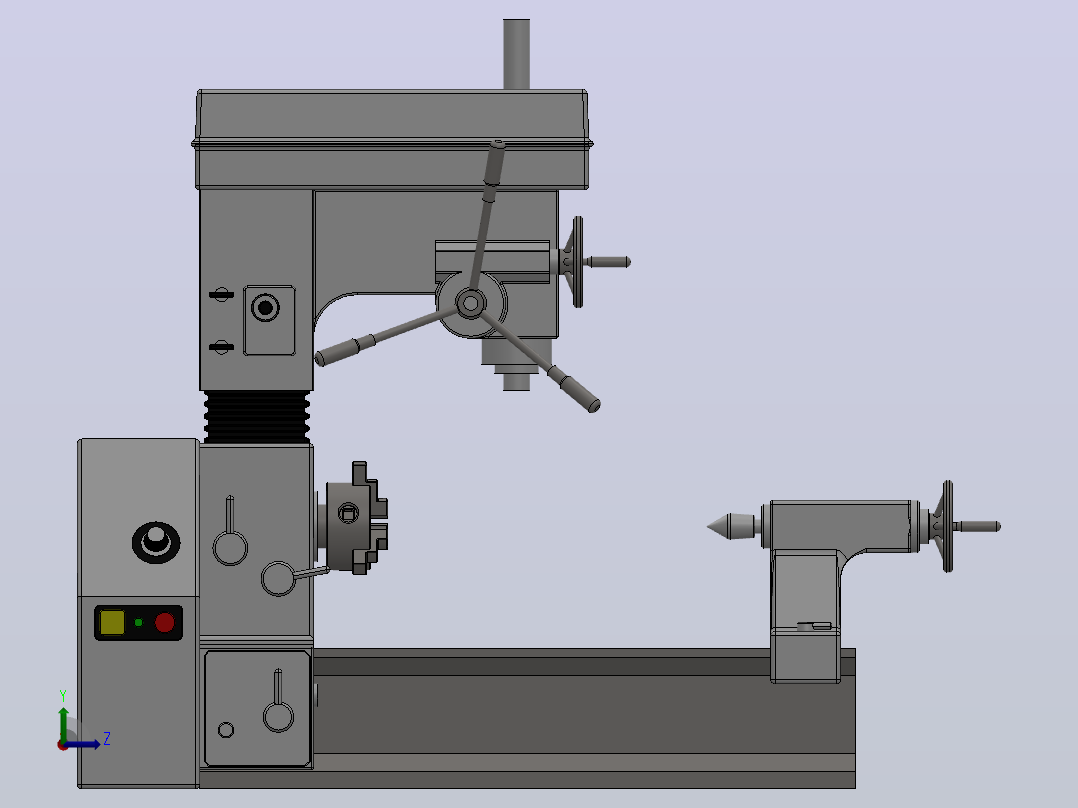 小型钻车床3D模型_914左视图