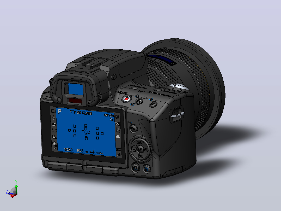 SONY-数码相机3D模型主视图