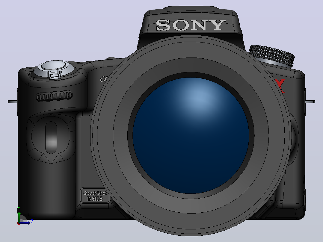 SONY-数码相机3D模型左视图