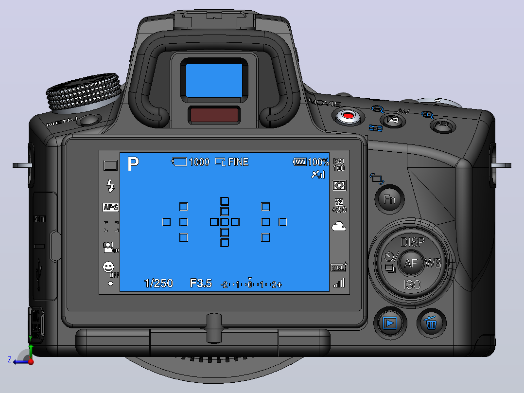 SONY-数码相机3D模型右视图
