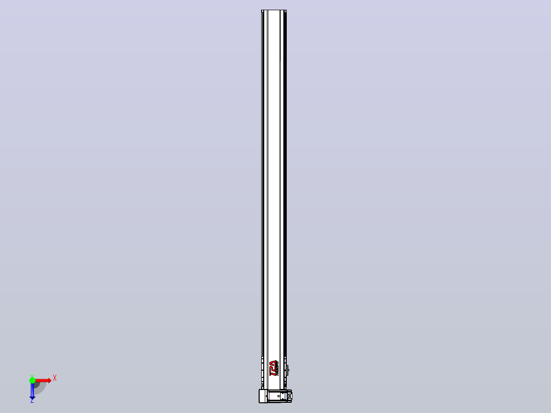 皮带直线轴半封闭可选导轨TPA-HNB-120D-110-L1600-LU-Y-P40-N3俯视图