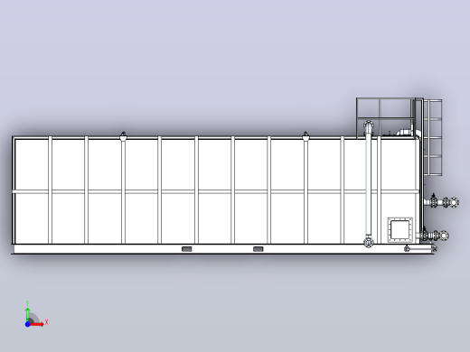 75立方米油罐组成的油罐组3D图纸 STEP格式前视缩略图