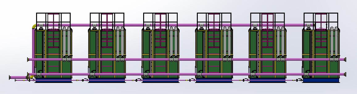 75立方米油罐组成的油罐组3D图纸 STEP格式