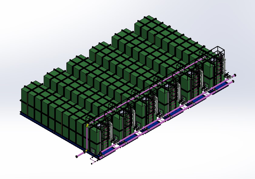 75立方米油罐组成的油罐组3D图纸 STEP格式