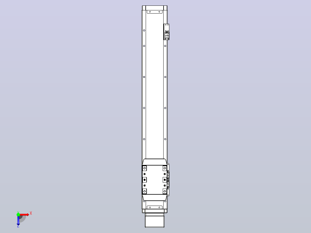 滚珠丝杠直线轴内置导轨TPA-GCR-80-1610C-L450-MP-M40-N3俯视图