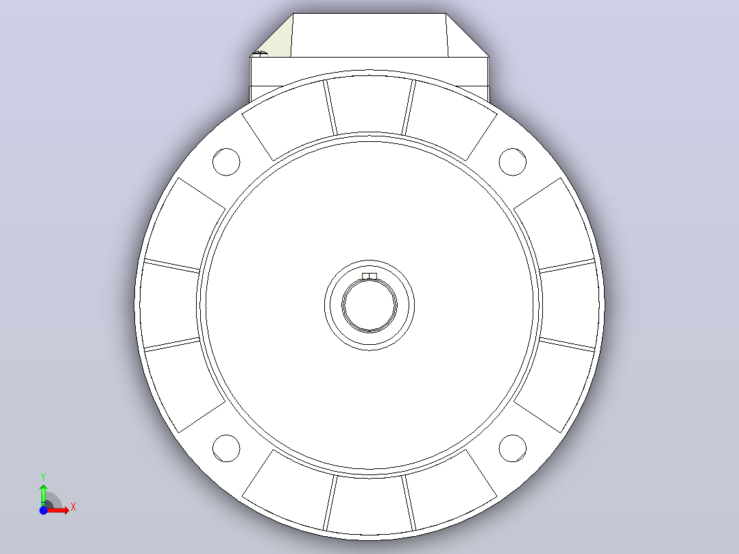 IM B5 H80-180(YE2、YE3)通用电机[YE3-112M-4-B5]前视图