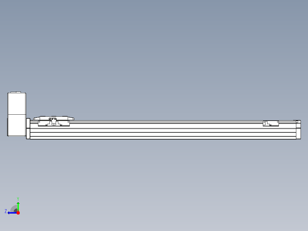 机器人皮带驱动直线轴TPA-GCB-80-P60-L700-RU-M20-N3右视图