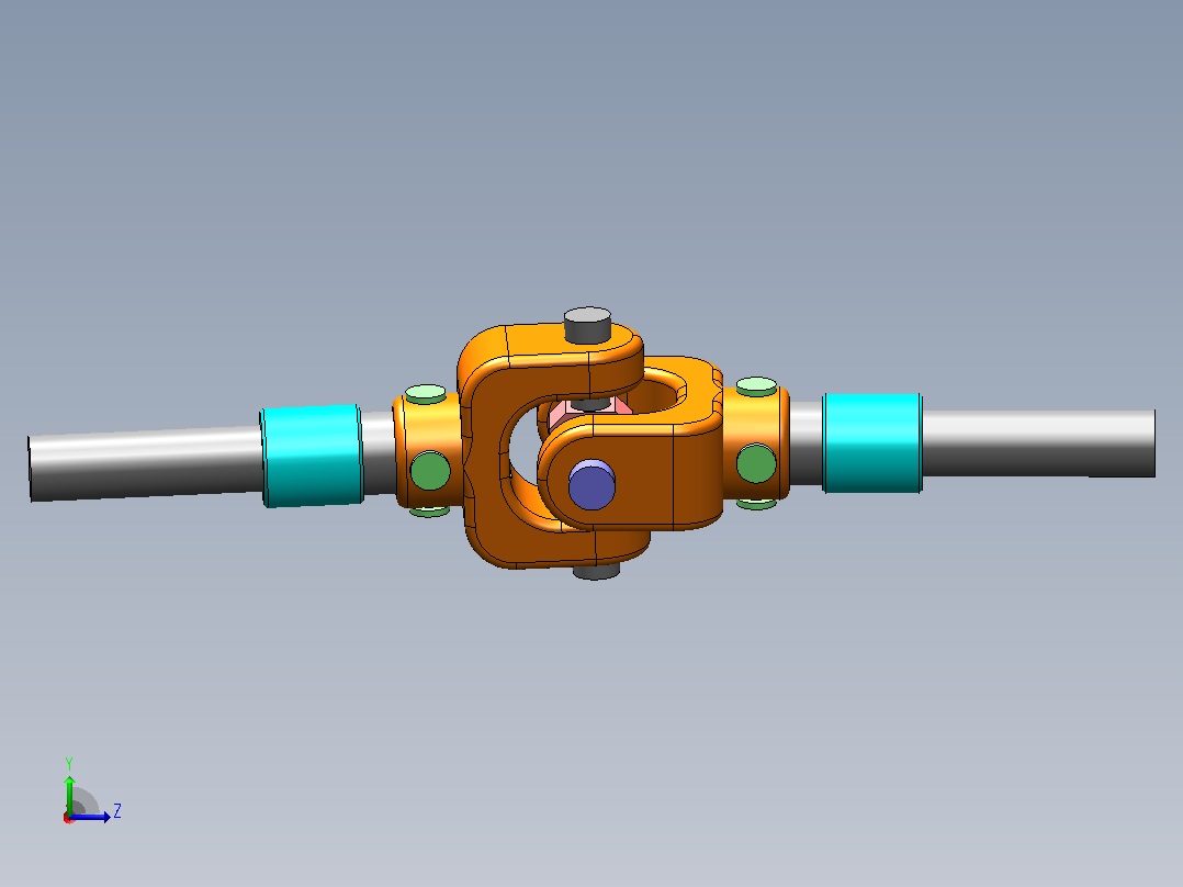 solidworks中的万向节左视图