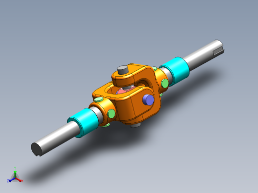 solidworks中的万向节正等轴测缩略图