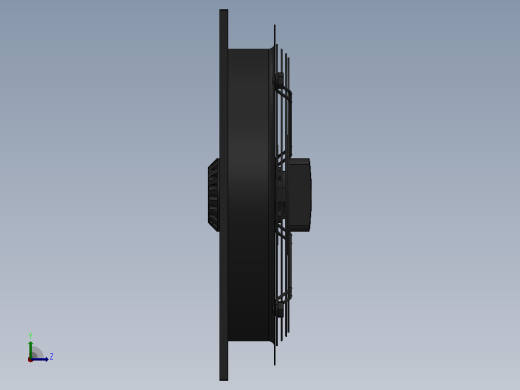 TX.A4D-500S-5FMAR01型外转子风机[TX.A4D-500S-5FMAR01].sldprt左视缩略图