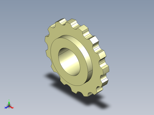JI YS200-DK-15T-R35-C1机加工被动轮正等轴测缩略图