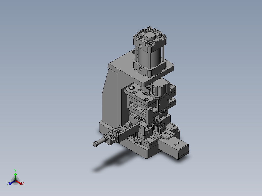 7合一和四合一_SD卡端插針模正等轴测图