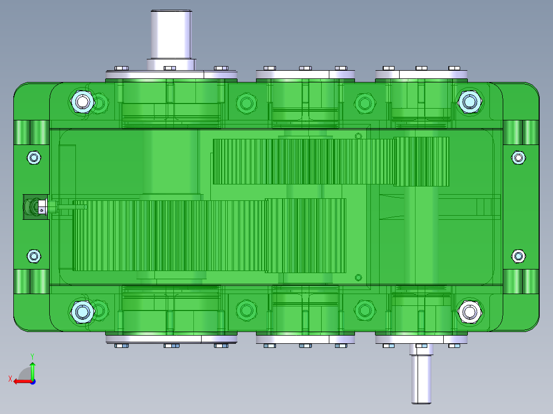 2级减速器后视图