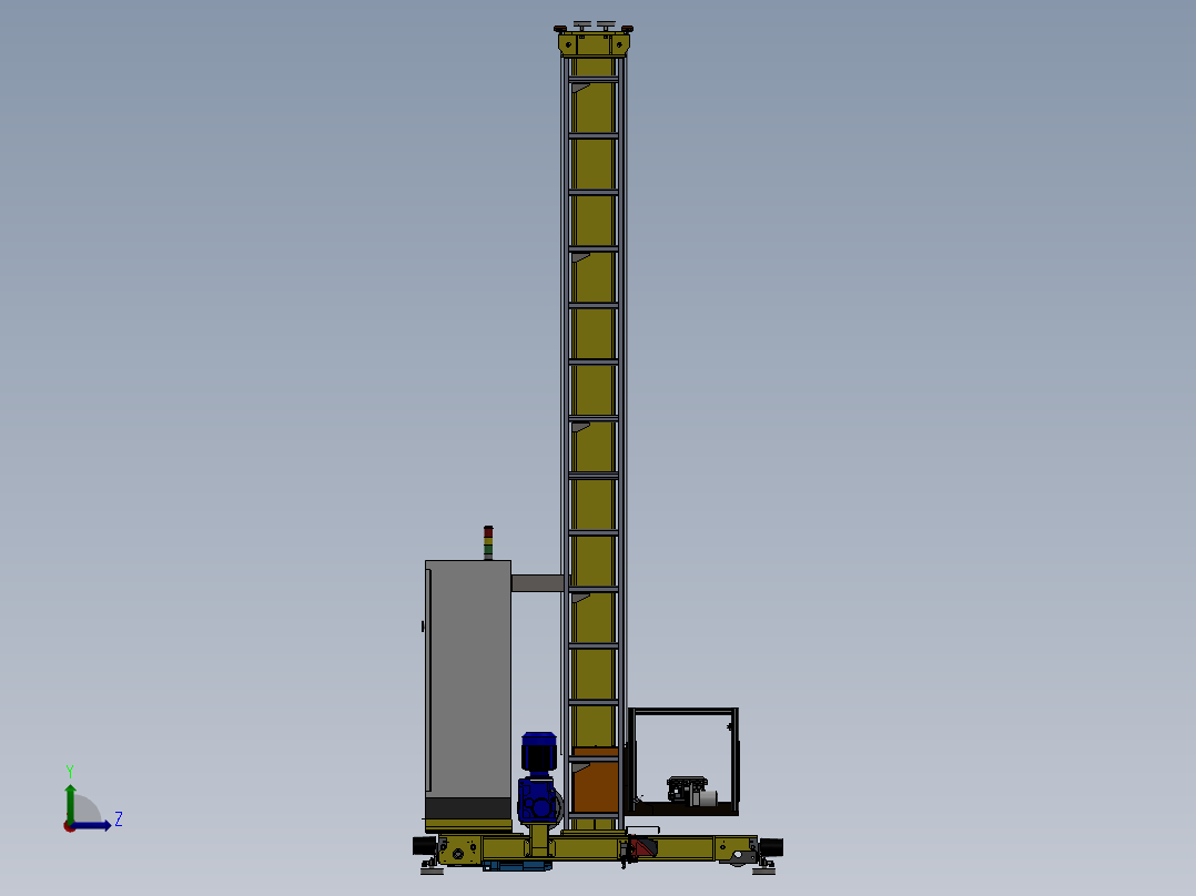 堆垛机sw18可编辑左视图