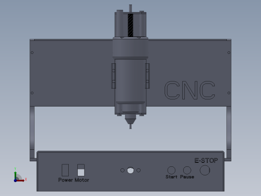 CNC小型的雕刻机（精加工）设计模型前视缩略图