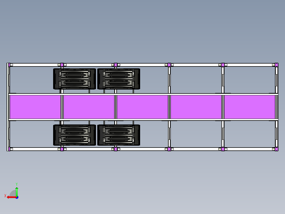 木材运输车拖车架后视图