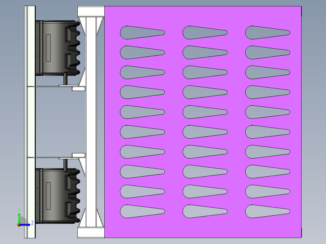 木材运输车拖车架左视图