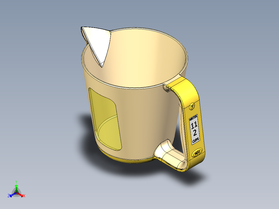 水壶 正等轴测图