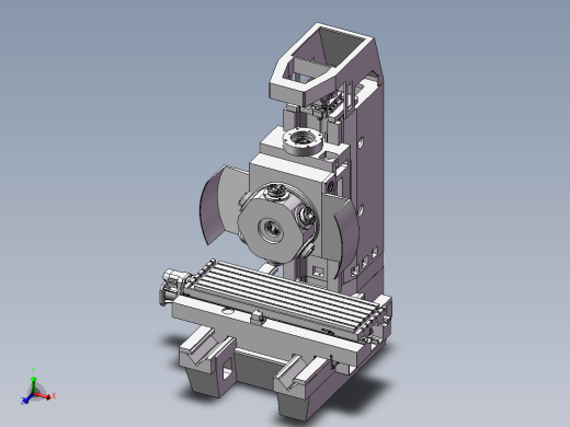 国外立式加工中心模型 非标自动化设备3D图纸3D模型1