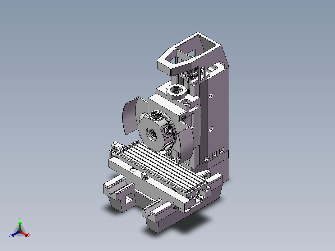 国外立式加工中心模型 非标自动化设备3D图纸3D模型1正等轴测图