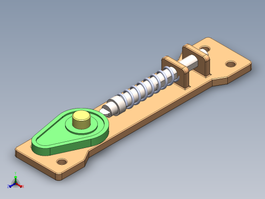 凸轮从动件3D数模图纸 Solidworks设计