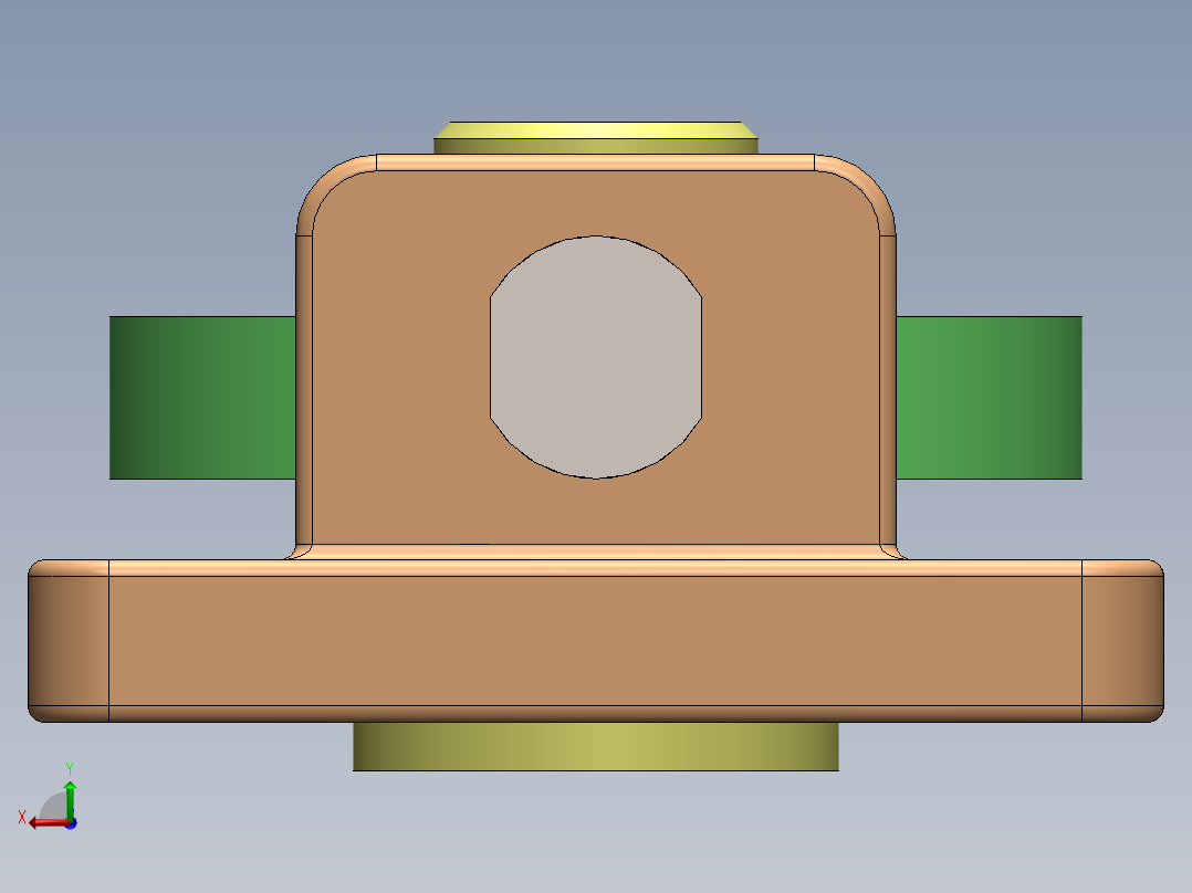 凸轮从动件3D数模图纸 Solidworks设计后视图