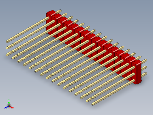 彩色公头100mil（2.54mm）系列-DS1021_red_3x16p_100mil_Type19_rev1.0