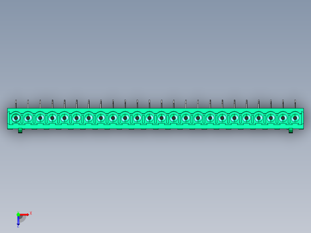 DEGSON 2EDG 系列 5.0mm 可插拔接线端子组-2EDGA-5.0-24P-14-00AH俯视图