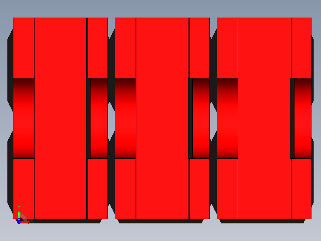 带跳线的排针-pinheader 2x3 and 3 jumpers pullback前视图