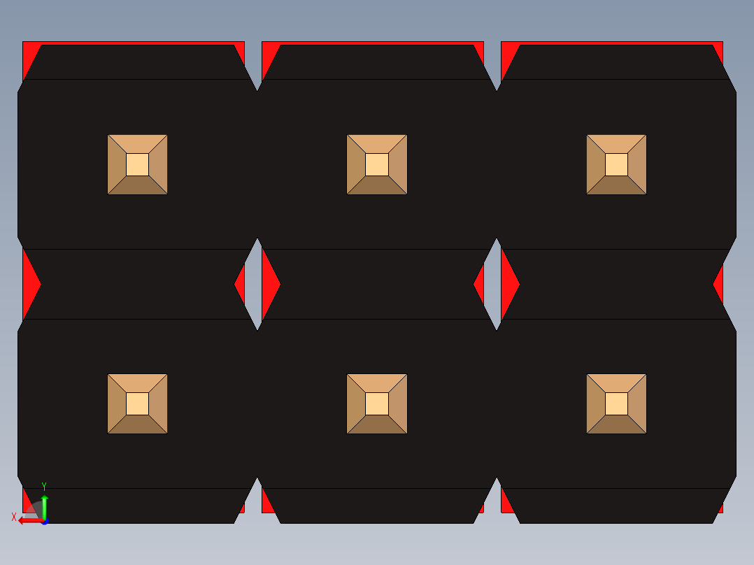 带跳线的排针-pinheader 2x3 and 3 jumpers pullback后视图