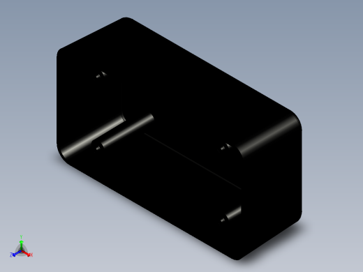 某支撑座一模二腔塑料模具设计工件和任务书正等轴测缩略图