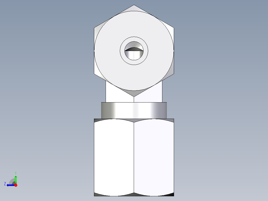 卡套式工业通用硬管接头EO_Union_elbow_W06ZS71右视图