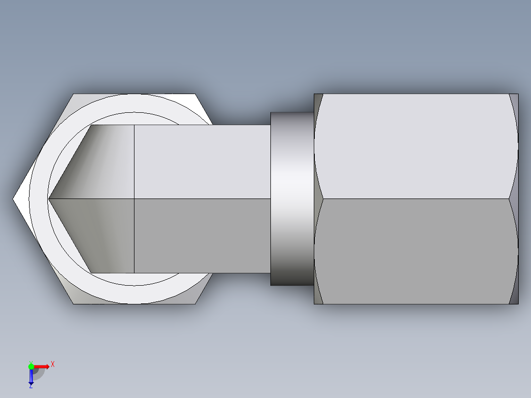 卡套式工业通用硬管接头EO_Union_elbow_W06ZS71俯视图