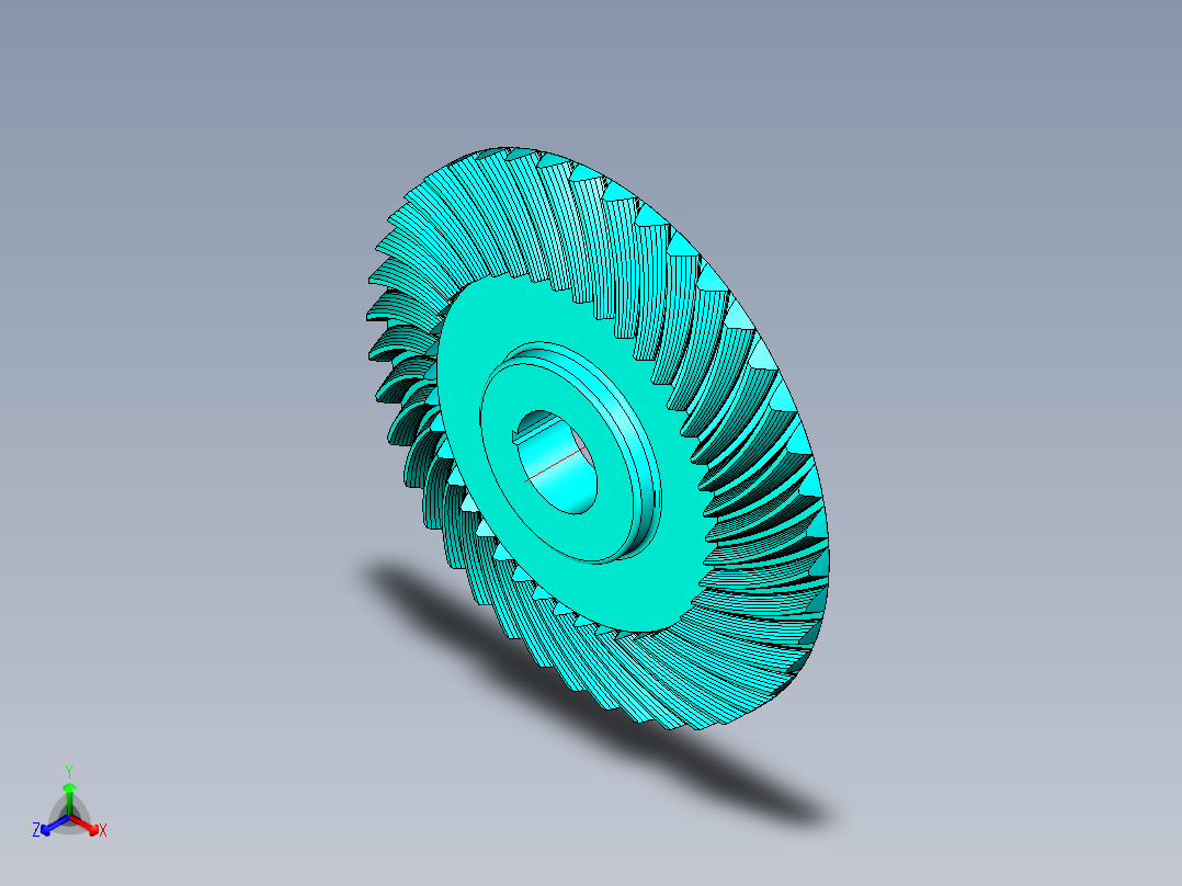 齿轮啮合 (105)正等轴测图